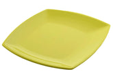 Kuber Industries Square Plastic Microwave/Dishwasher Safe Dinner Plates Set for Families, Parties, Daily Use, Set of 4 (Green), Standard (HS39KUBMART022285)